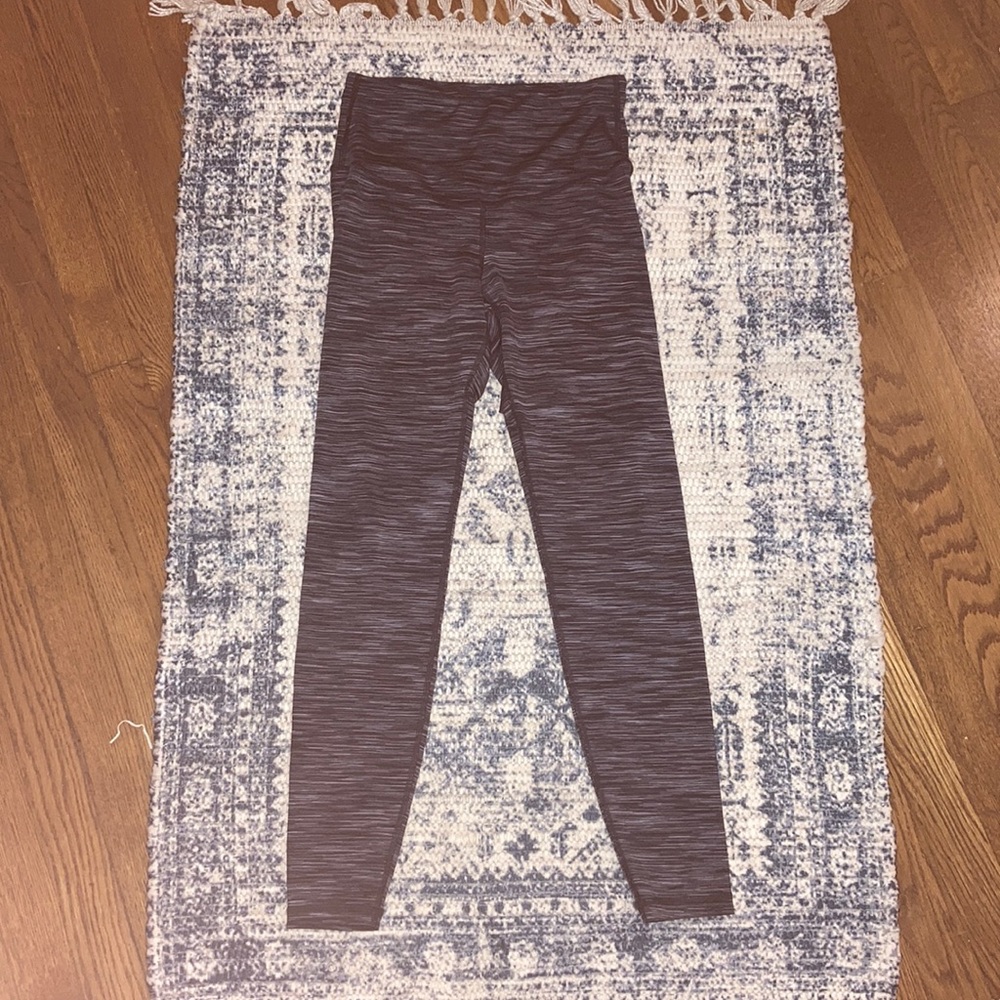 Gently used high waisted heather blue leggings.